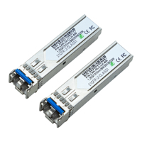 Hereta 1.25G SFP Transceiver Optique LC 1310nm Monomode Double Fibre 20km Module Ethernet Lot de 2