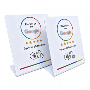 Carte Google Review programmable 13,56 MHz NFC pour table, configurée indépendamment pour lier la carte à la carte de visite. - Product Image 1