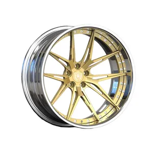 Luxury design rays forged golden car rims 18 19 20 inch 5 hole forged alloy monoblock passenger car wheels for benz
