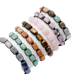 Natural 7 Chakra Feng Shui Ball-Shaped Die-Cut Striped <b>Adjustable</b> Healing Crystal <b>Bracelet</b> Wholesale - Product Image 6