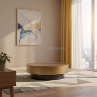 Ensemble de table basse ovale de luxe moderne en acier inoxydable King CT-24 avec matériau en métal inoxydable, meubles de salon