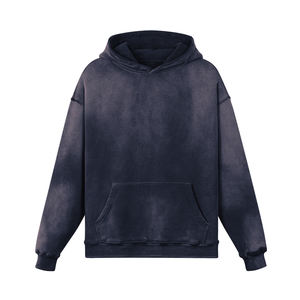 Sudadera <span class=keywords><strong>con</strong></span> Capucha de Diferentes Colores Personalizada, 100% Algodón Peinado, Felpa Cepillada, Cuello Ajustado, Efecto Deslavado al Sol - Product Image 1