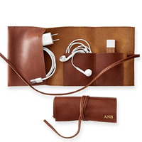 Pochette de rangement électronique en cuir PU, étanche, pour accessoires technologiques, portable, pour voyages, organiseur de câbles