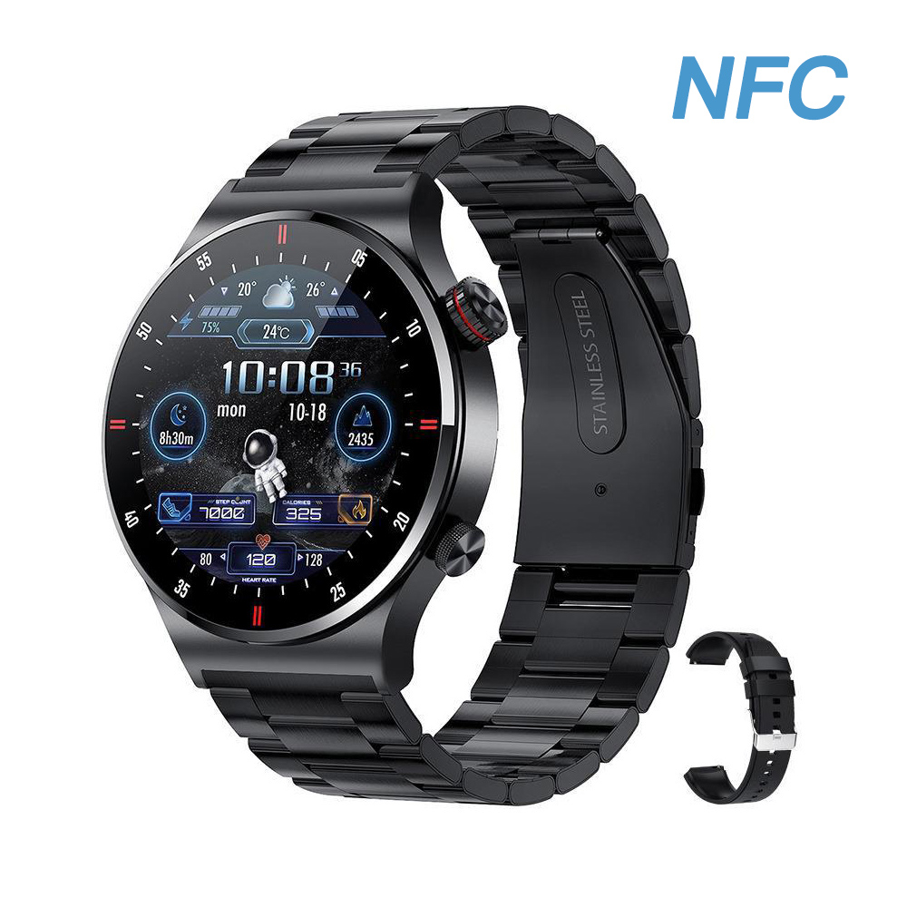 Acciaio nero 2 cinturini