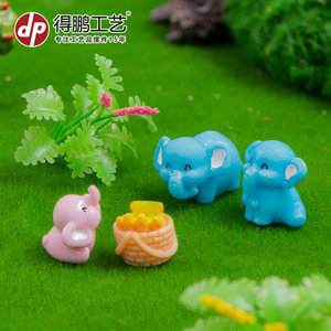 ดีพี มินิ ฟิกเกอร์ช้างการ์ตูน งานฝีมือเรซิ่น ของตกแต่งบ้าน ของประดับสวน ของตกแต่งโต๊ะทำงาน - Product Image 4