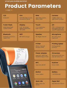 Terminal de lecture de codes-barres et <span class=keywords><strong>QR</strong></span> professionnels PDA Q6Pro 5,5 pouces 4G avec imprimante de reçus, 32 Go de RAM, NFC, en stock - Product Image 5