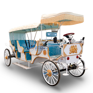 Carroza Eléctrica de Lujo Estilo Clásico Azul para Turismo, Vehículo sin Caballos para Paseos Turísticos, Gran Venta - Product Image 2