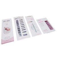 Enveloppes d'emballage en papier pliable pour autocollants à ongles, carton blanc personnalisé, enveloppe de haute qualité avec logo pour l'emballage d'autocollants pour l'art des ongles