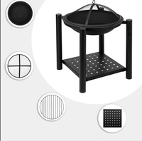 Cheminée en forme d'oeuf pour barbecue, foyer d'extérieur en argile de cheminée noir, cheminée de cuisine, boîtier en acier, pièces en céramique
