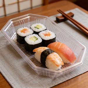 <span class=keywords><strong>Plateau</strong></span> alimentaire en PET transparent en gros pour salades <span class=keywords><strong>de</strong></span> fruits, sushis, plats à emporter – <span class=keywords><strong>Plateau</strong></span> octogonal jetable <span class=keywords><strong>de</strong></span> qualité alimentaire pour cafés, boulangeries et marchés - Product Image 4