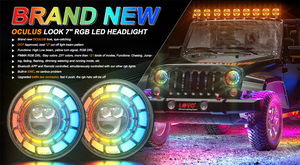 2025 RGB Chasing Halo 7 pulgadas faro LED redondo 60W H/L haz par luz antiniebla para Wrangler JK TJ LJ CJ Sahara Sport <span class=keywords><strong>Rubicon</strong></span> 97 ~ 17 - Product Image 6