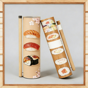 Nouveau design personnalisé imprimé, tube en papier pour sushi <span class=keywords><strong>de</strong></span> qualité alimentaire, tube en plastique à pousser, tube en papier à pousser, emballage <span class=keywords><strong>de</strong></span> boîte en papier - Product Image 6