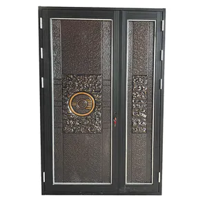 ABYAT Stainless Steel Safety Door Grill Design Golden Supplier Metal Door For Villa Entry