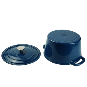 Four hollandais rond <span class=keywords><strong>en</strong></span> <span class=keywords><strong>fonte</strong></span> Offres Spéciales avec revêtement <span class=keywords><strong>en</strong></span> émail Casserole avec couvercle et double poignée - Product Image 4