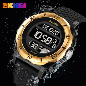 Skmei Digital Watch Men Electronic 50M Water Resistant Silicone Strap Alarm Clock LED Display Sport Watch - Product Image 2