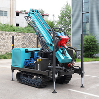 Machine de forage de puits d'eau sur chenilles Diesel SM300 300m avec compresseur d'air et pompe – Foreuse de puits d'eau