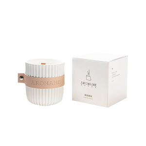 AIKUN Luxury Ceramic Jar Scented <b>Candle</b> Aroma <b>Candle</b> Home Decoration Thanksgiving Diwali Gift Soy Wax Wood <b>Wick</b> <b>Candles</b> - Product Image 5