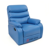 Fauteuil inclinable manuel en cuir européen à siège unique pour salon, approvisionnement en gros, mobilier contractuel, direct usine
