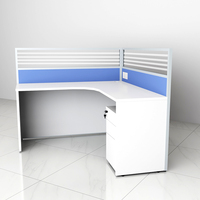 Poste de travail individuel moderne avec cloison, conception modulaire écologique, cabines et postes de travail de bureau