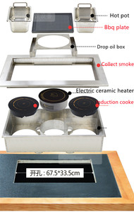 Commercial Smokeless Electric <strong>Table</strong> <strong>Top</strong> <strong>BBQ</strong> Grill for Restaurant Use for Korean Hot Pot and Grill <strong>Table</strong> - Product Image 2