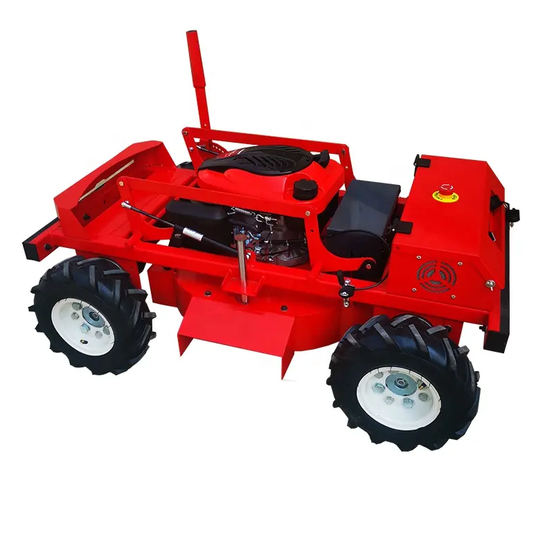 खेत के लिए 4WD रिमोट कंट्रोल लॉन घास काटने की मशीन 4X4 व्हील रोबोट घास काटने की मशीन