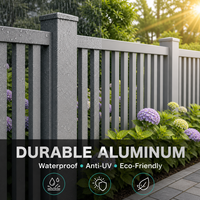 Clôture de jardin verticale en aluminium de qualité supérieure, taille standard, facile à assembler, avec portail, pour villa, cour arrière, jardin