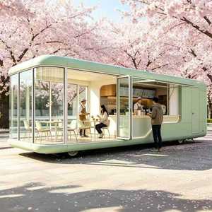 Véhicule de restauration vintage personnalisé, remorque mobile pour hot-dogs, pizzas, café, glaces, <span class=keywords><strong>camping</strong></span>, marché, buffet - Product Image 1