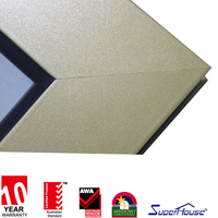 Fenêtres anti-ouragan à design moderne, à rupture de pont thermique, coupe-vent, en aluminium extérieur, double vitrage, fenêtre fixe