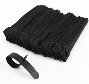 Di trasporto 100% Nylon campione Magia Gancio E Anello di Nastro Bianco E Nero Cavo Tie - Product Image 1