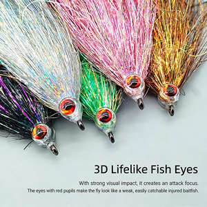 <span class=keywords><strong>Leurre</strong></span> de pêche à la mouche Pike <span class=keywords><strong>Streamer</strong></span> 4/0 avec hameçon à plumes - Product Image 3
