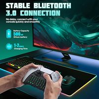 Clavier pour manette PS-5, rétroéclairage vert, sans fil/clavier de chat, haut-parleur intégré, prise audio 3,5 mm, compact, pour jeux
