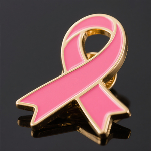 Fabricante cuidado <span class=keywords><strong>de</strong></span> las mujeres cáncer <span class=keywords><strong>de</strong></span> <span class=keywords><strong>mama</strong></span> Rosa cinta Pin insignia cáncer conciencia logotipo personalizado solapa Pin broche - Product Image 2