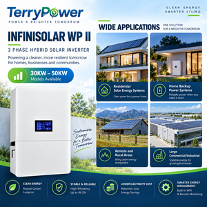 Onduleur solaire hybride triphasé 30KW 50KW haute tension 200-900V pour batterie lithium, WiFi, IP65, MPPT, raccordement au réseau et hors réseau, onde sinusoïdale pure - Product Image 4