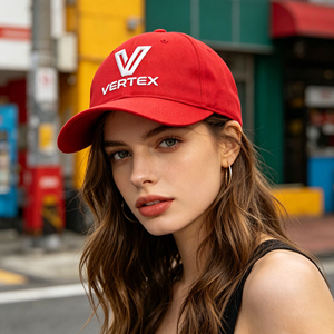 Gorra <span class=keywords><strong>de</strong></span> Béisbol Urbana Estilo Cyber Street, Color Rojo Brillante, Logotipo Vertex V Bordado en 3D, Algodón Lavado, Estilo Hip Hop, Ajustable - Product Image 4