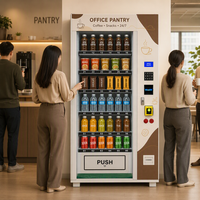 Distributeur automatique de boissons froides, 36 sélections, distributeur automatique de café et de collations réfrigérés avec paiement par carte de crédit, OEM