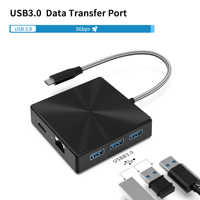 Hub USB-C multi port kustom pabrik mendukung cetak logo desain/fungsi warna hub port TYPE-C