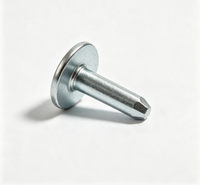 Rivet à tête à bride en acier au carbone zingué sur mesure, usinage CNC, rivet massif anti-desserrage, haute résistance à la traction, brochage par électroérosion à fil