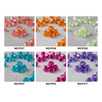 Perles Bicones Facettées en Résine Époxy avec Strass, Perles Libres à Trou pour Crochet, Tatting, Point de Broderie, Plissage et Tufting