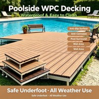 Système de terrasse en WPC à hauteur réglable pour terrasses commerciales extérieures, pelouses, bordures de piscine, mariages et scènes