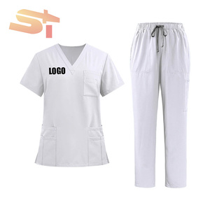SIKE alta qualità chirurgico Scrub <span class=keywords><strong>uniforme</strong></span> elegante alla moda Medical Top traspirante Denim ospedale infermieristico - Product Image 2