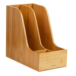 Bamboo Desktop Organizer Wooden Storage Box For Office Desk <b>Filing</b> Cabinet Multifunctional Neatening <b>Drawer</b> Standalone Rectangle - Product Image 5