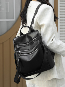 High Quality Women <b>Backpack</b> Purse Fashion Pu Leather <b>Large</b> Designer Travel Bag Ladies Shoulder Bags - Product Image 4