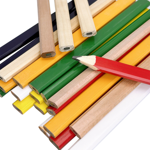 Crayon de charpentier HB octogonal ovale coloré BECOL en gros, avec logo personnalisé, en bois épais, pour le travail du bois - Product Image 3