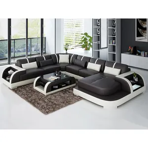 Velvet italian modern luxury sofa with turkey u shape 3 seat genuine leather sectional modern itelian electric recliner sofa