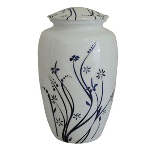 Urna de cremación para adultos de aluminio duradero de gran calidad, elegante Almacenamiento de cenizas conmemorativas, suministros funerarios indios al por mayor, esmalte - Product Image 1