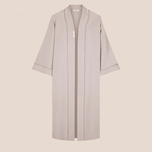 بيع بالجملة فستان محتشم طقم مفتوح ملابس إسلامية للنساء على الطراز العربي في دبي عباية كيمونو عصرية معطف شتوي سعودي - Product Image 5