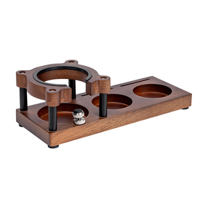Own Mold Snap-on Disassembly Eco-Friendly Classic Square Barista <b>Tools</b> Multifunction Solid Wood Coffee Tamping <b>Station</b> - Product Image 4