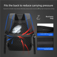 Sac à dos d'ordinateur portable pour homme, grande capacité, résistant à l'usure, avec interface USB, sac de voyage multifonctionnel
