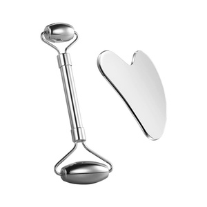 Nhà Máy Trực Tiếp 2-Trong-1 Thép Không Gỉ Mặt Massager Gua SHA Công Cụ Thiết Lập 2-Trong-1 Ice Làm Mát Massage Công Cụ Cho Salon Sử Dụng Bán Buôn - Product Image 2