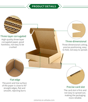 Nouvelle boîte d'expédition portable en kraft écologique 2026, imprimée recto-verso, étanche, avec option de gaufrage pour emballage cadeau et artisanat